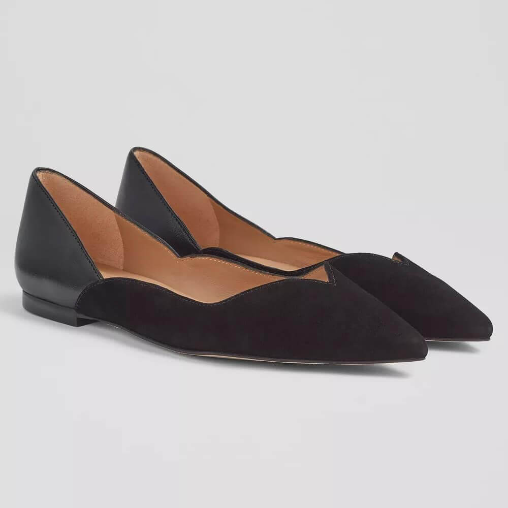 Coach suede sales pointy toe flat